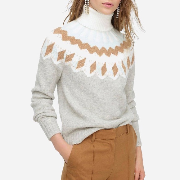 J. Crew Sweaters - J Crew Fair Isle Alpaca Wool supersoft cozy Sweater, Size L